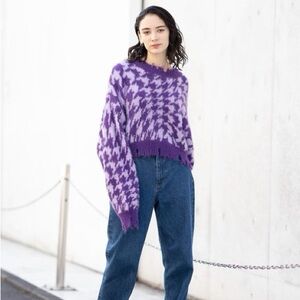 X-Girl shaggy knit sweater jumper one size NWT new
